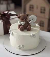 Fondant teddy bear cake - fondant,