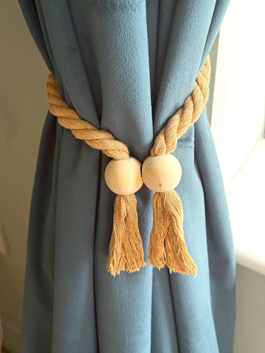 Pair minimalist beige rope - of,