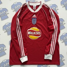 Rare Match Worn England Schoolboys 1996/1999 Victory Shield Away Football Shirt