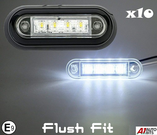 10x flush fit led white - led, clear