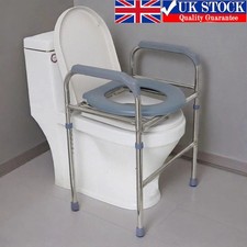 Universal Raised Toilet Seat Frame Aluminium Alloy Adjustable Riser for Elderly