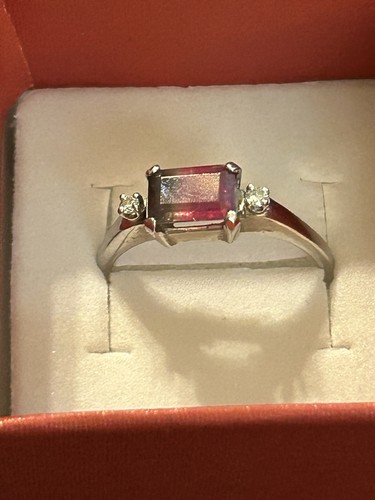 Watermelon tourmaline ring14k - watermelon,