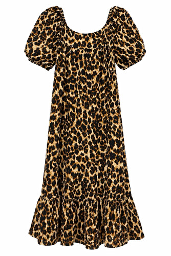 Papaya beige black leopard - beige/black,