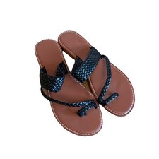 women's black braided plaited