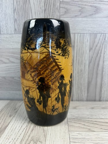 Vintage asian glossy vase - asian,