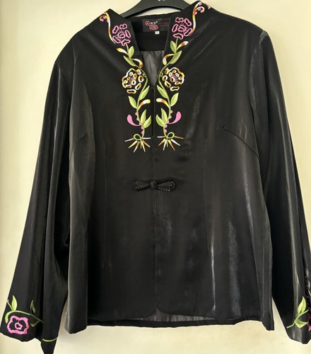 Ladies black silky - silky, chinese