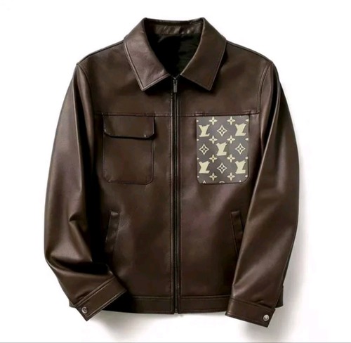 Mens faux leather - leather, jacket