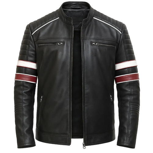 Men black genuine lambskin - men's,