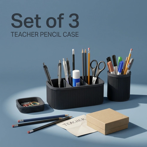 Ribbed teacher desk set 3 - teacher,