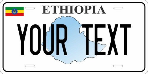 Ethiopia map license plate - map,