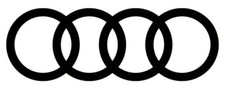 x2 Audi rings logo vinyl sticker decals