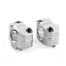 Rezo Aluminium 22mm-28.6mm Handlebar Risers Silver for Suzuki SV 650 S 99-02