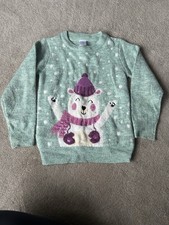 Girls Polar Bear Christmas Jumper 5-6 Years