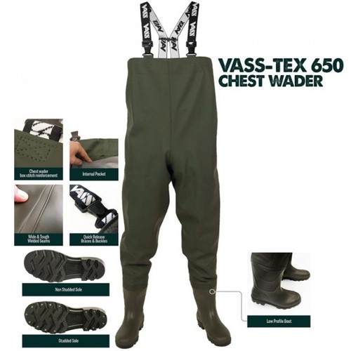Vass tex 650 chest waders - vass, uk
