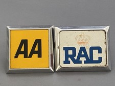 Pair of 70s RAC and AA Grill Badges Motoring Membership Badge  Collectables VGC