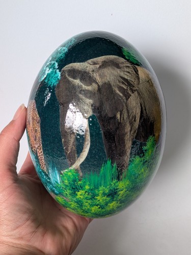 Decoupage ornamental ostrich - ornamental,