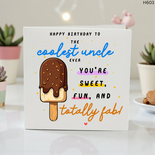 Funny birthday card for uncle - birthday,