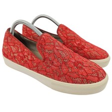 Ash Illusion Womens Red Lace Slip On Casual Shoes Pumps Size UK 8 EU 41 US 10