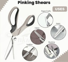 Stainless Steel Zig Zag Scissors Cut Dressmaking Tailor  Pinking Shears Craft