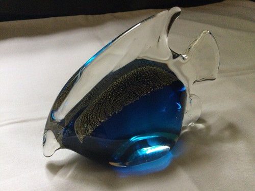 Vintage collectable blue glass - blue,