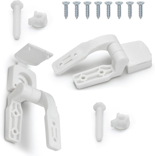 White plastic toilet - white, seat