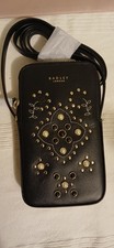 NEW RADLEY BLACK LEATHER HANDBAG SHOULDER CROSS BODY PURSE PHONE BAG &CASE POUCH