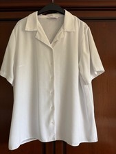 White Short Sleeve Bon Marche Blouse - Ladies 46”