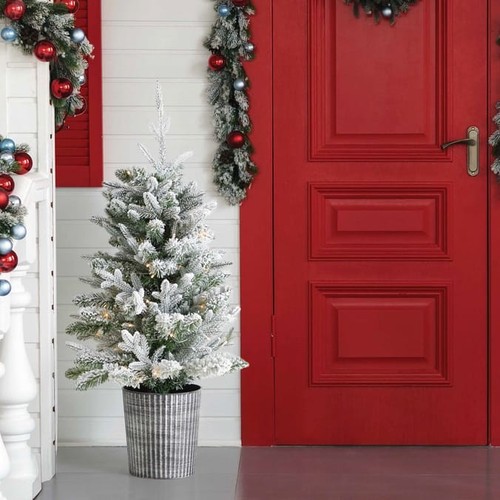 Christmas frosty tree pot 3ft - frosty,