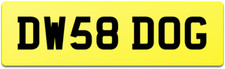 DW DVLA CAR REG VEHICLE NUMBER