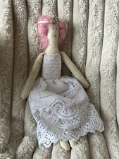 Handmade Princess Fairy Doll - Vintage Fabric And Lace Rag Doll - Heirloom Gift
