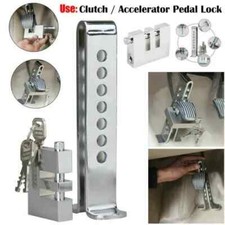 Anti-Theft Auto Car Brake Clutch Pedal Lock Stainless Strong Security + 3 Keys