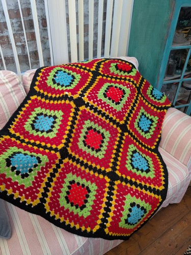 Hand crocheted granny 56 - hand,