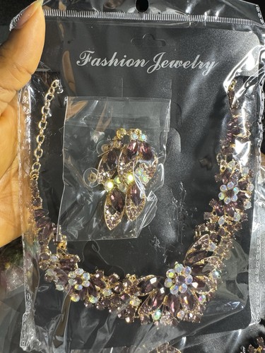 Purple crystal statement - purple,