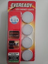 Eveready 4x LED 16 Colours 58mm Cabinet Lights, Easy Install, Colour Changing