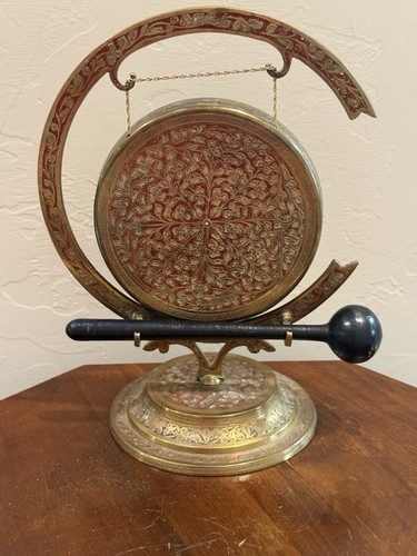 Vintage indian etched brass - indian,