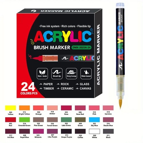 Colors acrylic paint - 24,