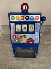 M&M's World Slot Machine Candy Dispenser Blue Las Vegas Tested Working Great