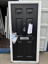 Brand New Composite Front Door - Black Front & White Inside 1010 X 2080  Mm