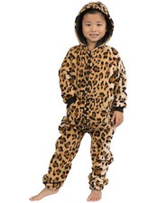 Footed Pajamas - Cheetah Spots Toddler Hoodie Footless Chenille One Piece