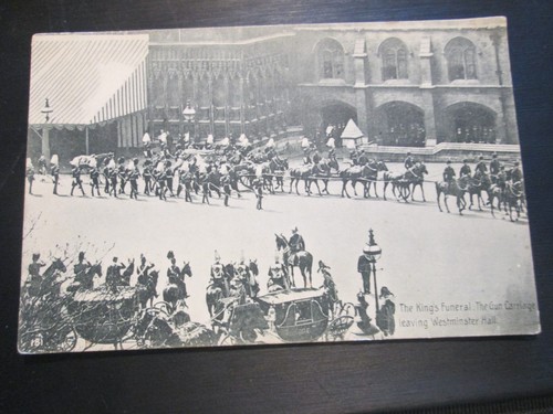 Postcard the king funeral - postcard,