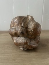 Wooden carved weeping buddha - carved,