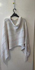 Beautiful Matalan Cream Poncho With Sequins One Size