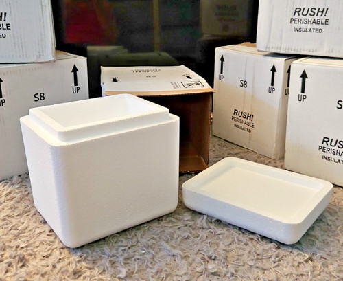 Styrofoam box with shipping - styrofoam,