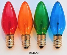 Premier RL46M 4 x Spare Multi Coloured Christmas Lights Bulb Lamp Supplied Loose