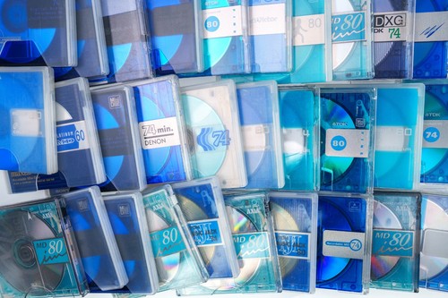 33x blue blank minidiscs - 33x, md