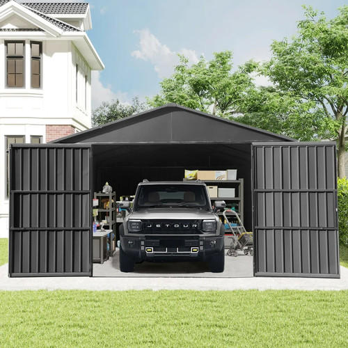 Domi 12x15ft metal garage - 12x15ft,