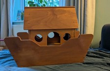 Stunning Montessori / Waldorf Style Noah's Ark With Figures  Made In Nottingham
