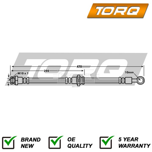 Brake hose front torq - brake, fits