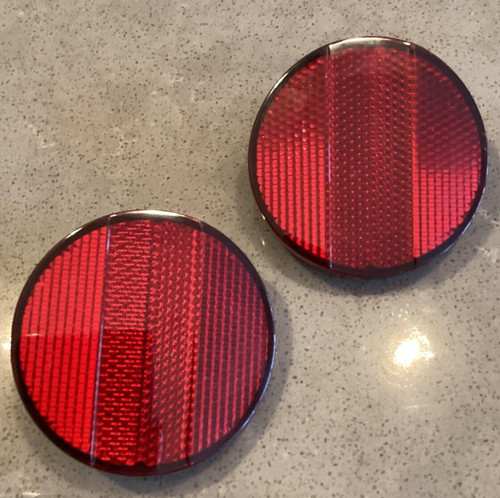 Red rear reflectors 66mm - red,