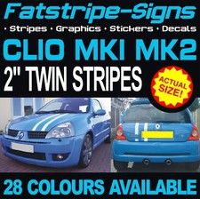 to fit RENAULT CLIO MK1 MK2 STRIPES GRAPHICS STICKERS DECALS 2.0 V6 182 SPORT